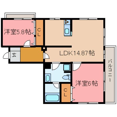 メルローズコートの物件間取画像